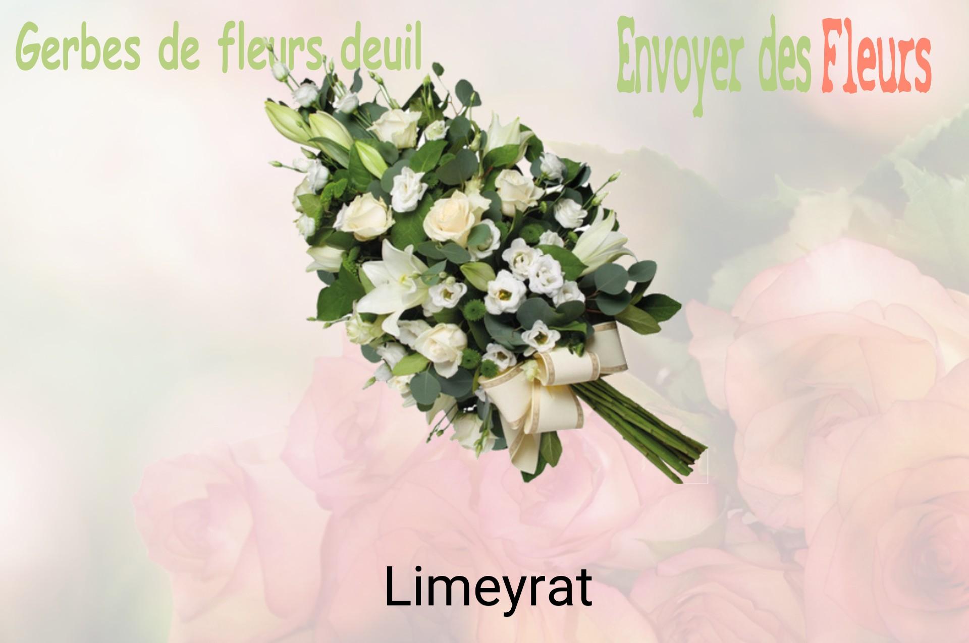 Gerbe de fleurs de deuil livrée à Limeyrat